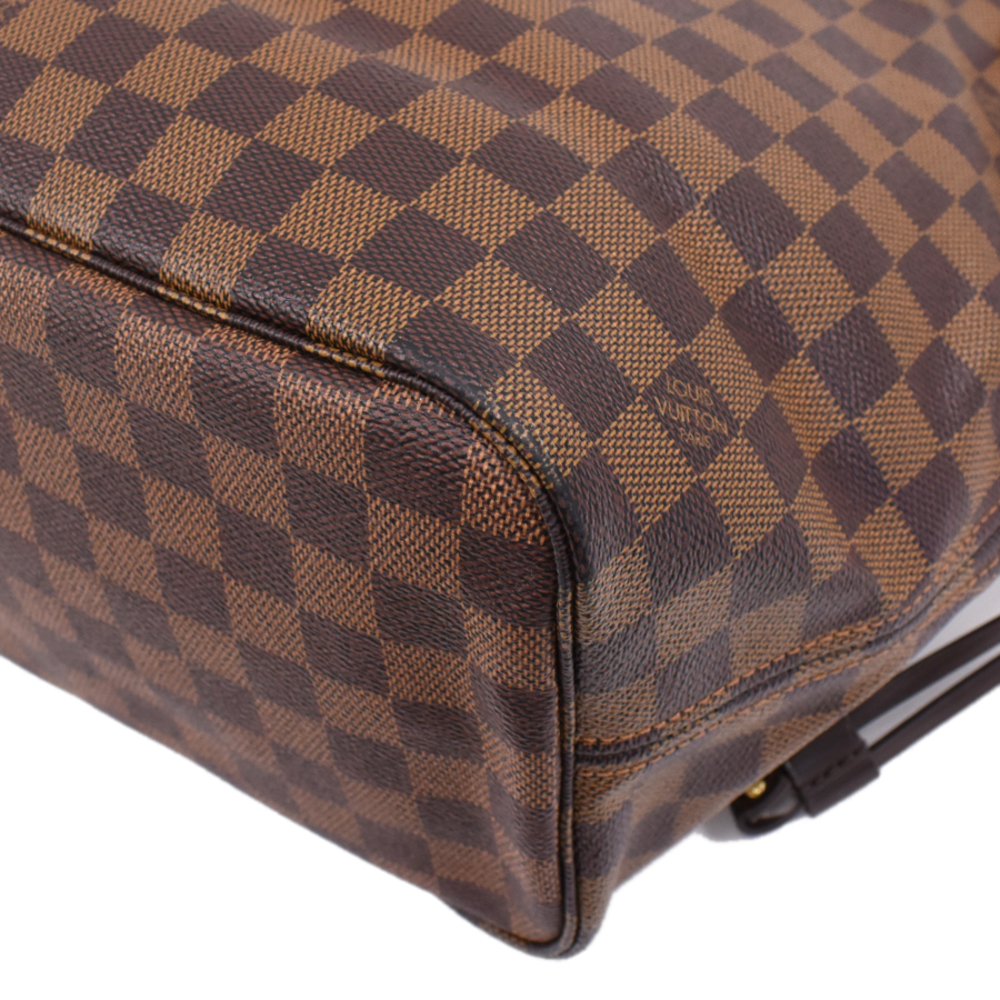 Louis Vuitton Neverfull MM Shoulder Tote Bag Damier Ebene Brown - Picture 6 of 8
